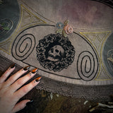 Starspell large altar oval cloth in Purple Storm, one-of-a-kind