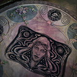 Starspell large altar oval cloth in Purple Storm, one-of-a-kind