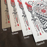 Death Dawns Not on Hearts Aflame screen print, fourth printing, limited edition