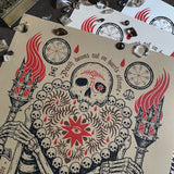 Death Dawns Not on Hearts Aflame screen print, fourth printing, limited edition