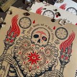 Death Dawns Not on Hearts Aflame screen print, fourth printing, limited edition