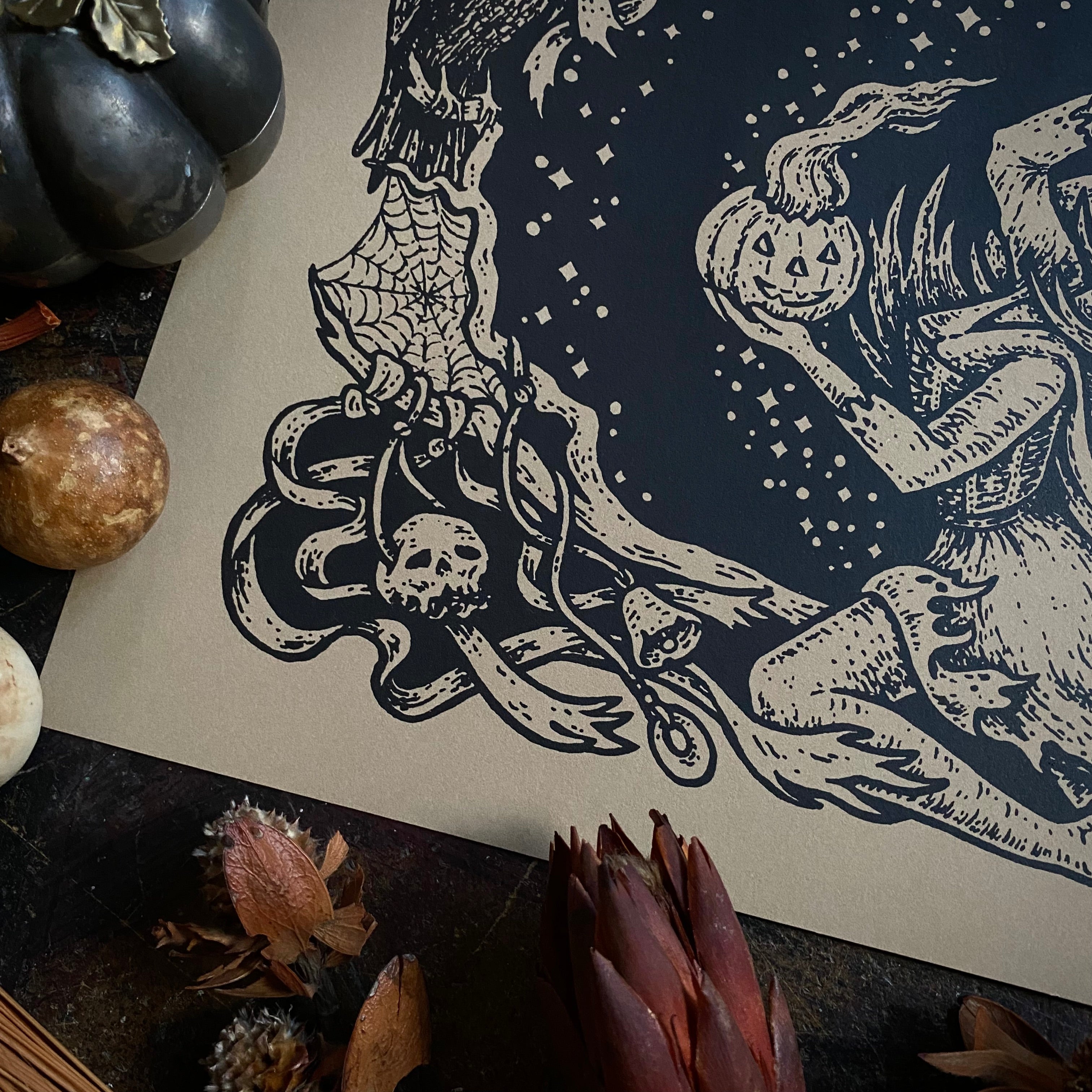 Hallowe'en Greetings screen print