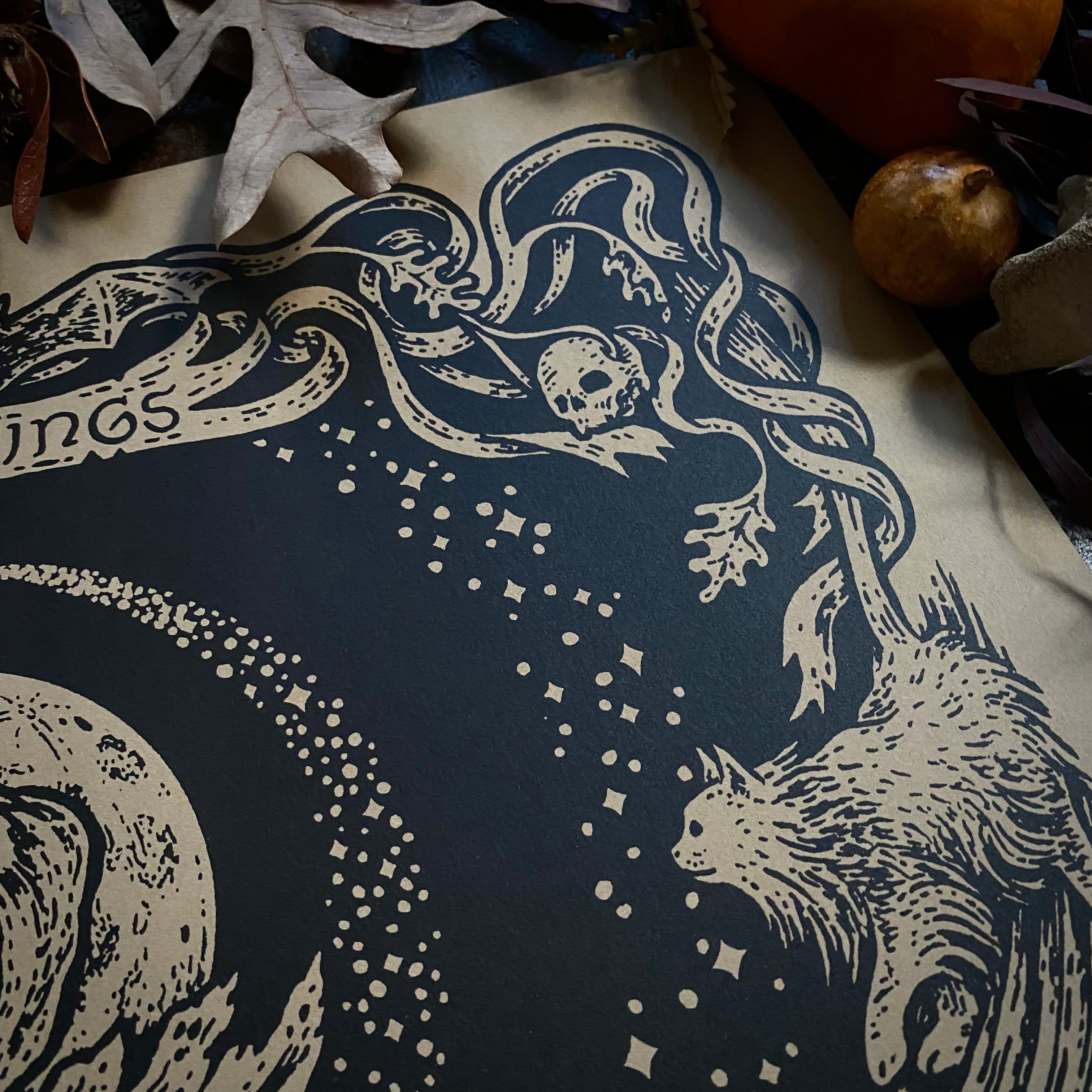 Hallowe'en Greetings screen print