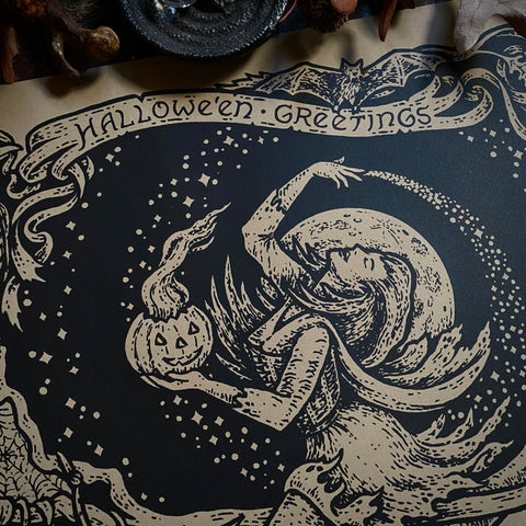 Hallowe'en Greetings screen print