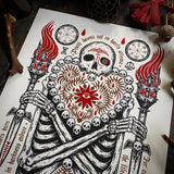 Death Dawns Not on Hearts Aflame screen print, third printing Artist Proof, limited edition