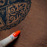 2nd. The Woven Pentagram altar cloth in Rust, one-of-a-kind
