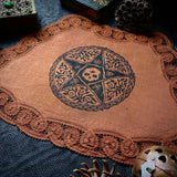 2nd. The Woven Pentagram altar cloth in Rust, one-of-a-kind
