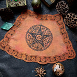 The Woven Pentagram altar cloth in Autumn Leaves, one-of-a-kind