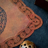 The Woven Pentagram altar cloth in Autumn Leaves, one-of-a-kind