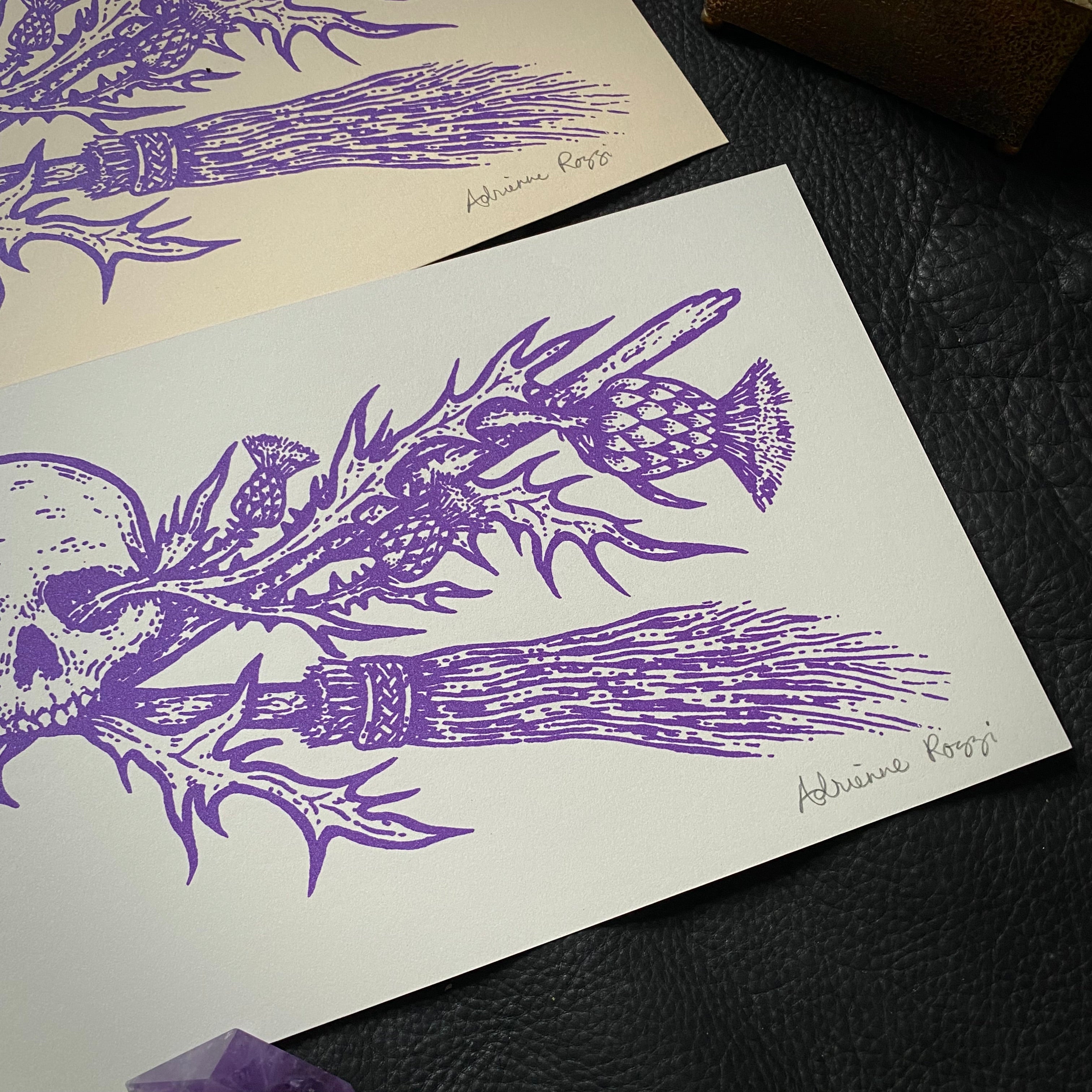 Hexbreaker screen print in Royal Purple