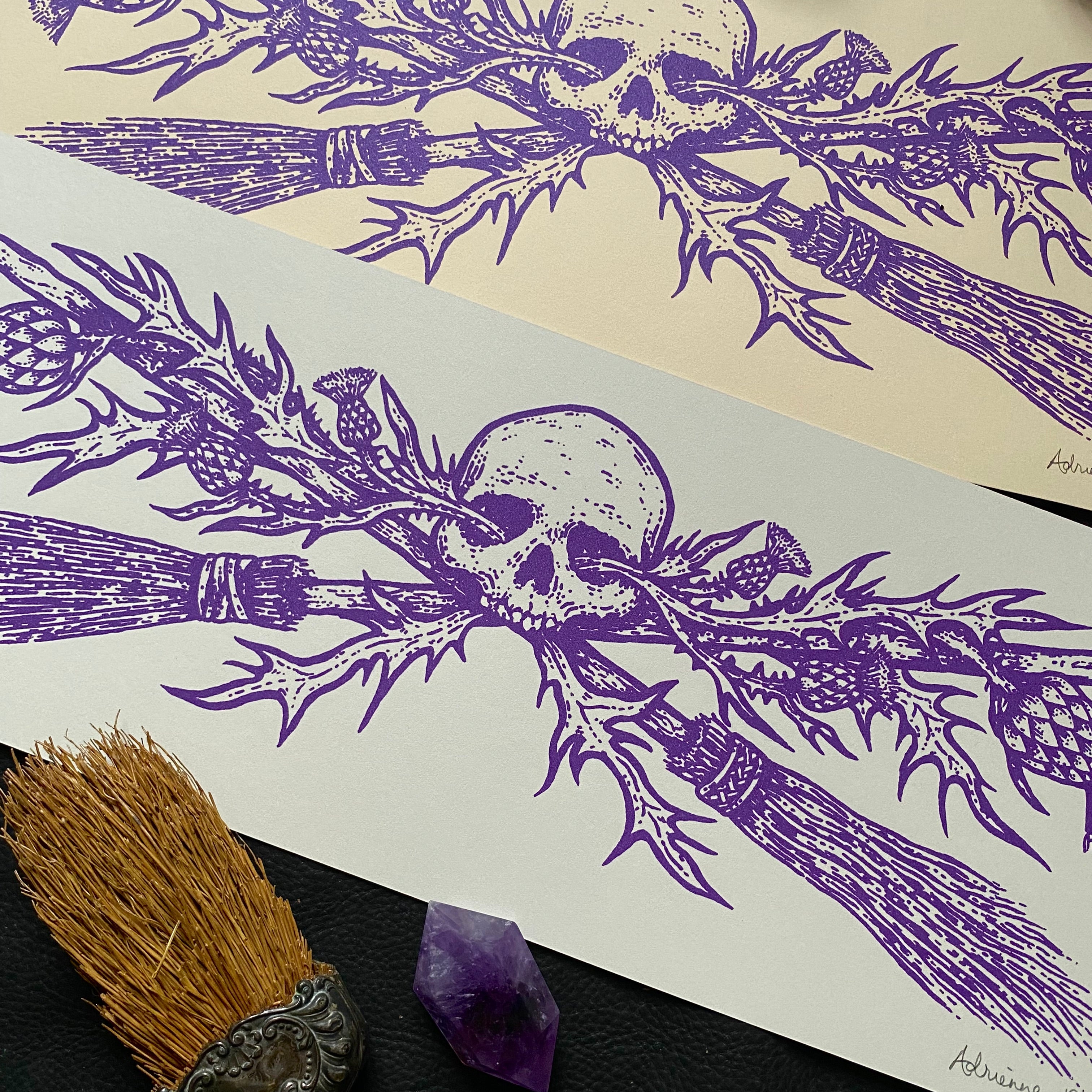 Hexbreaker screen print in Royal Purple