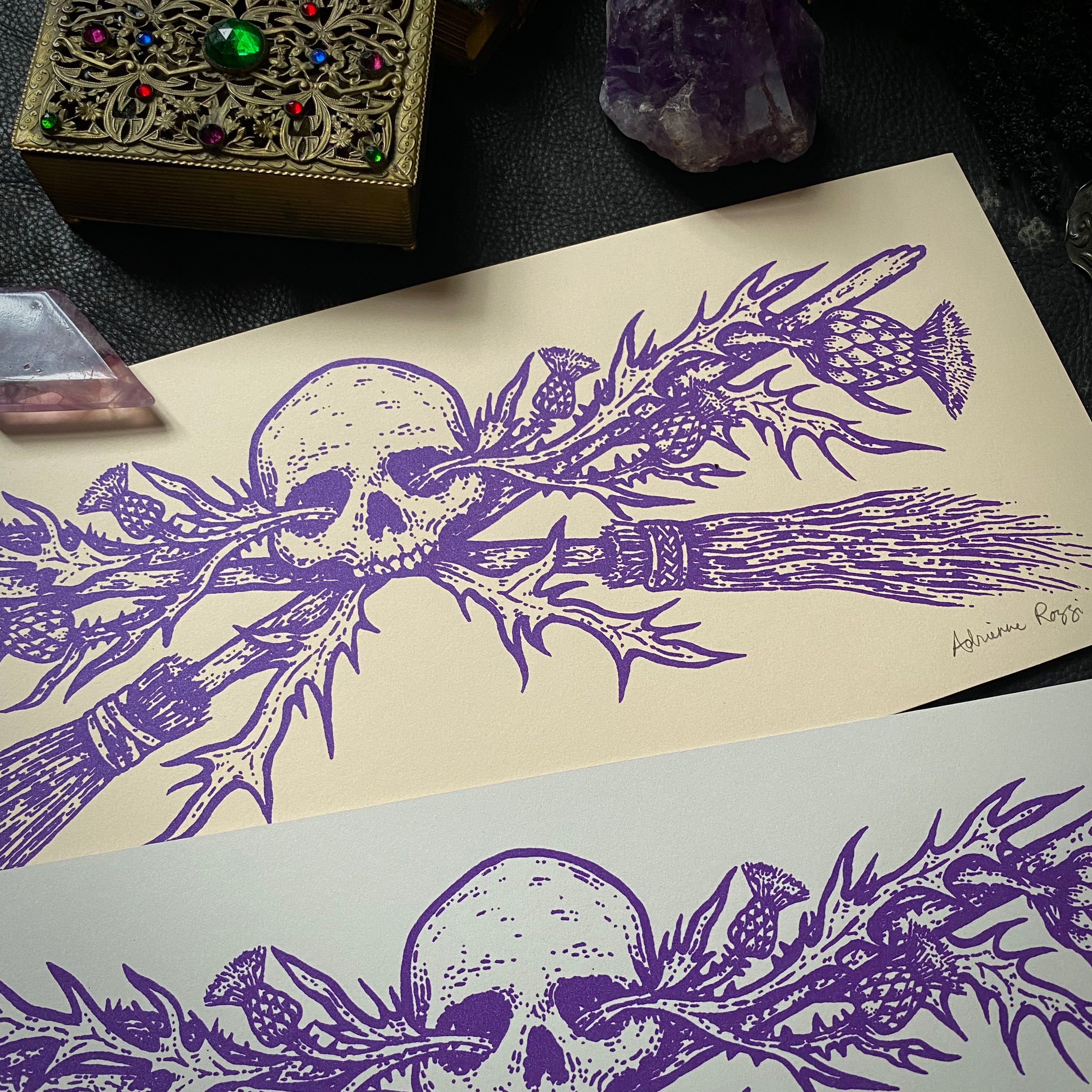 Hexbreaker screen print in Royal Purple