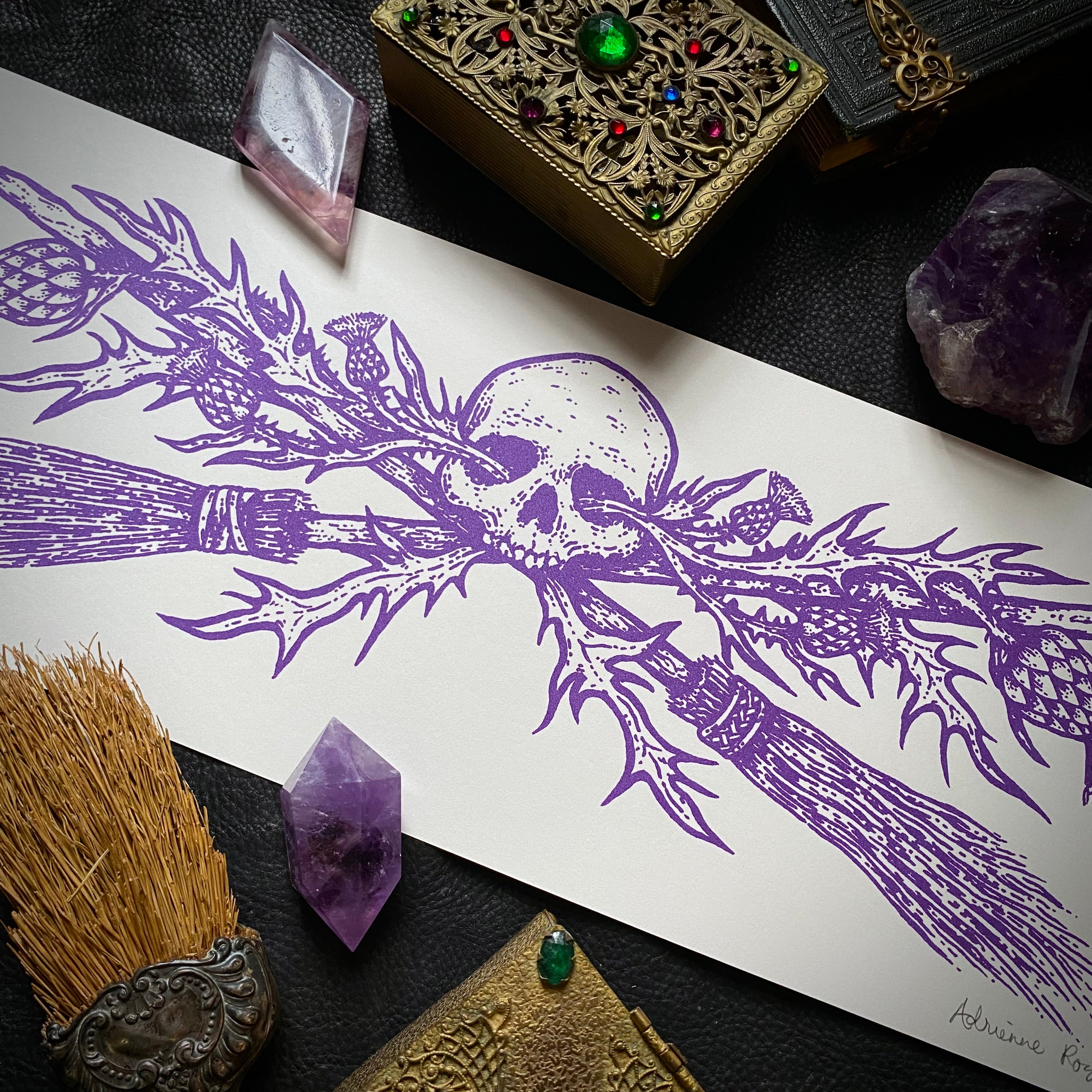 Hexbreaker screen print in Royal Purple
