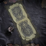 Dragon Empress altar cloth runner in Frog's Breath, one-of-a-kind