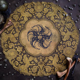 Lady Datura Leo altar cloth in Ochre, one-of-a-kind