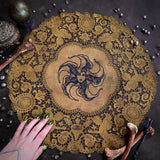 Lady Datura Leo altar cloth in Ochre, one-of-a-kind