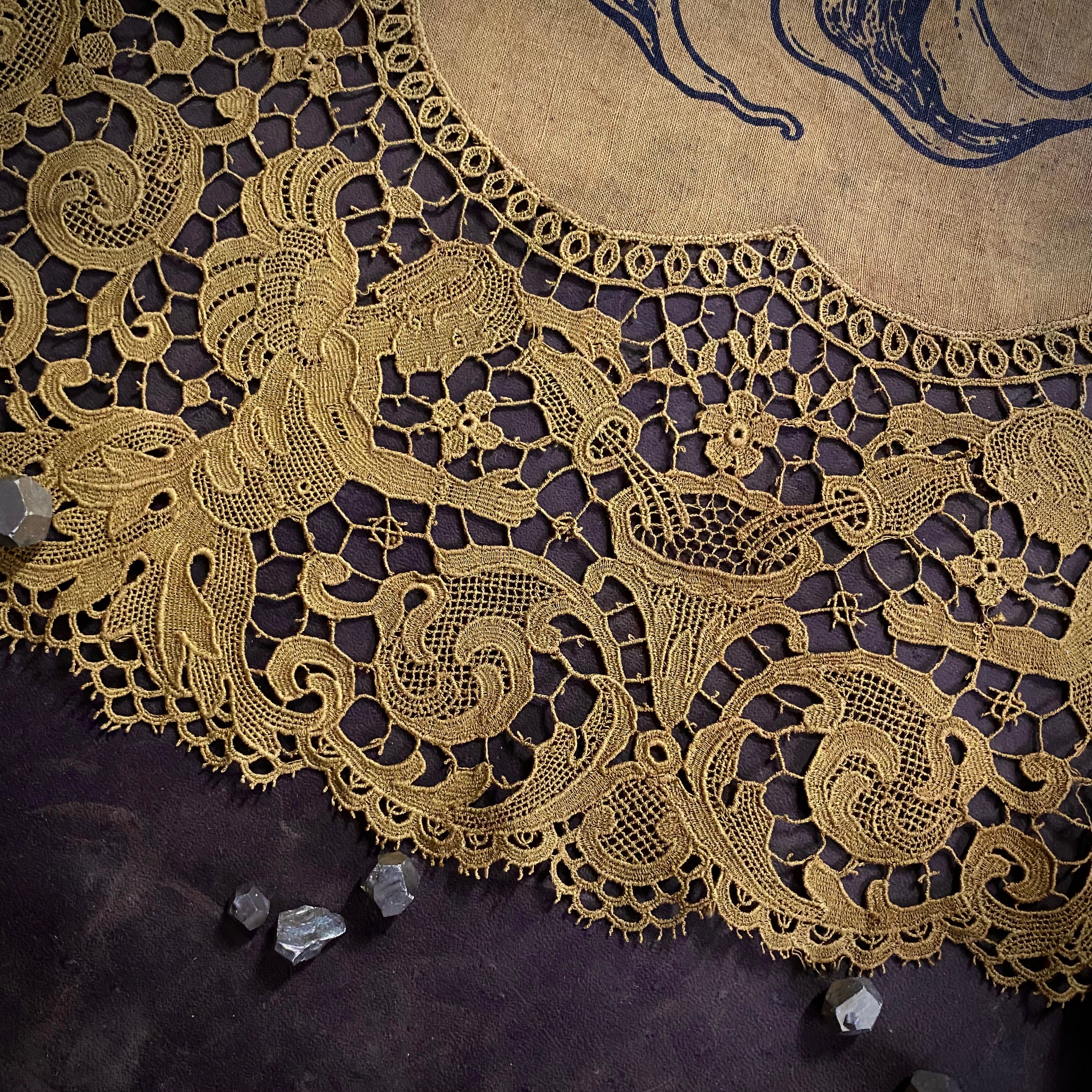 Lady Datura Leo altar cloth in Ochre, one-of-a-kind