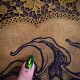 Lady Datura Leo altar cloth in Ochre, one-of-a-kind