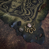 Starspell leather altar cloth in Serpent, one-of-a-kind