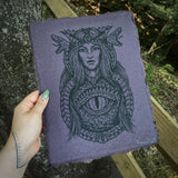 Dragon Empress screen print on handmade paper