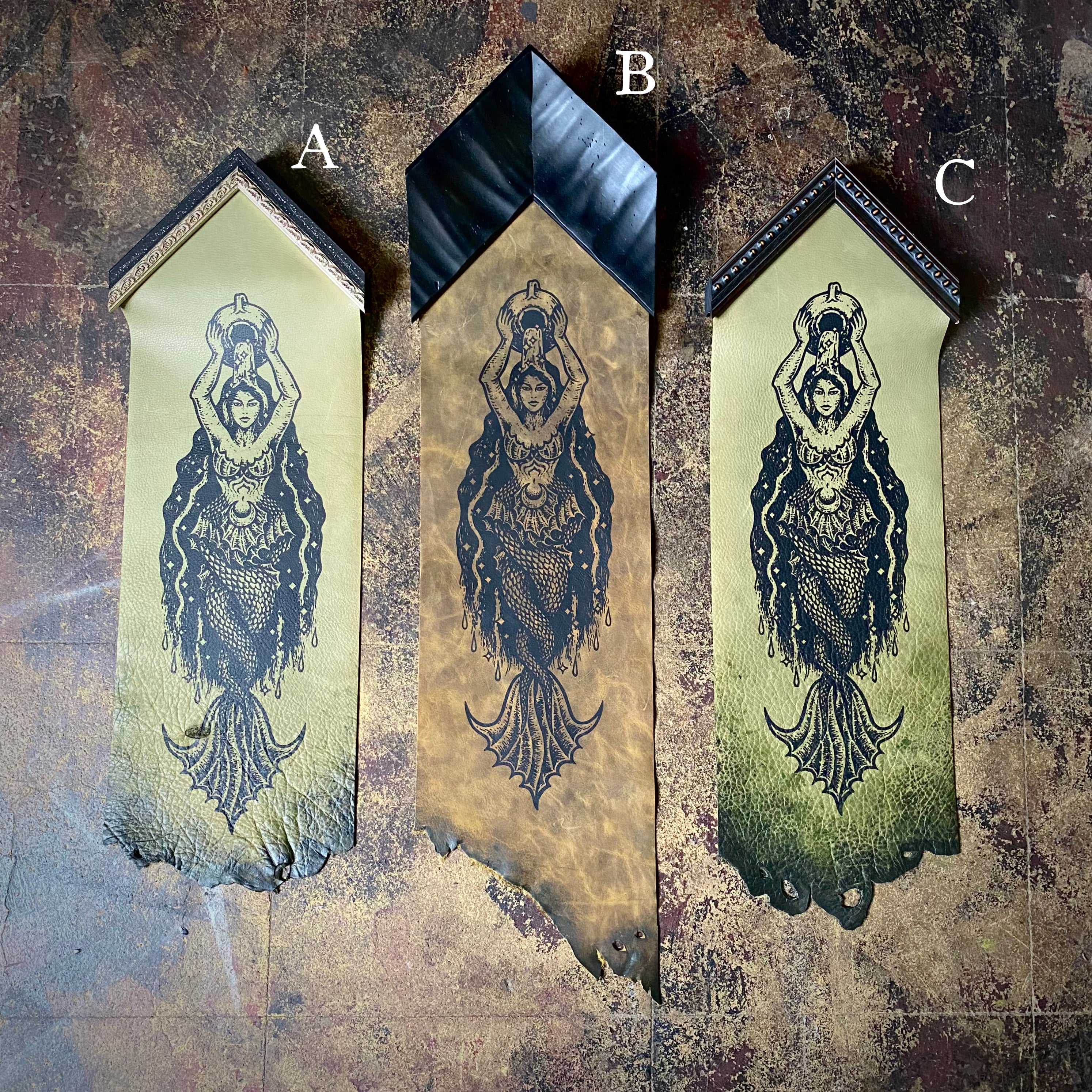 The Sea Nymph leather banner