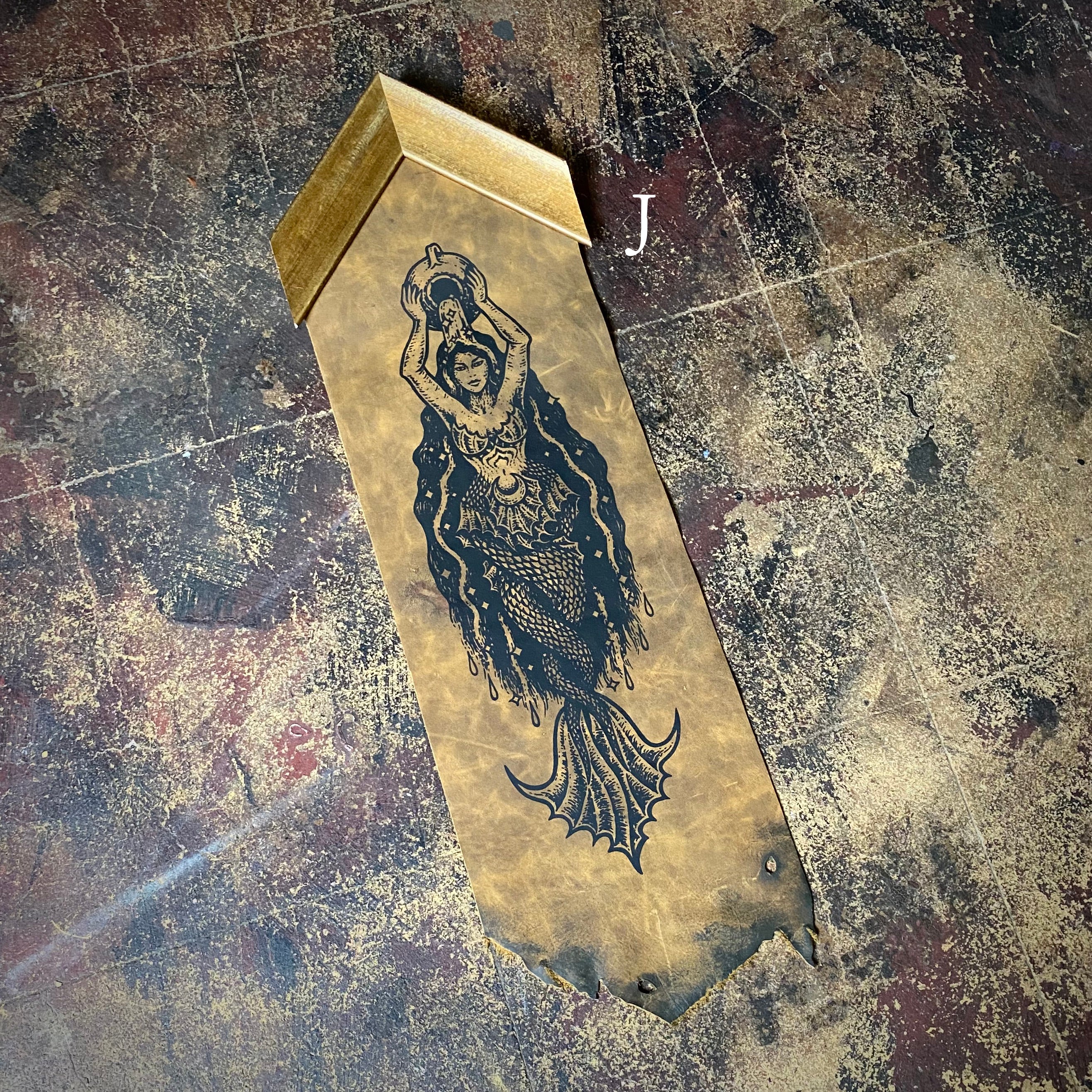 The Sea Nymph leather banner