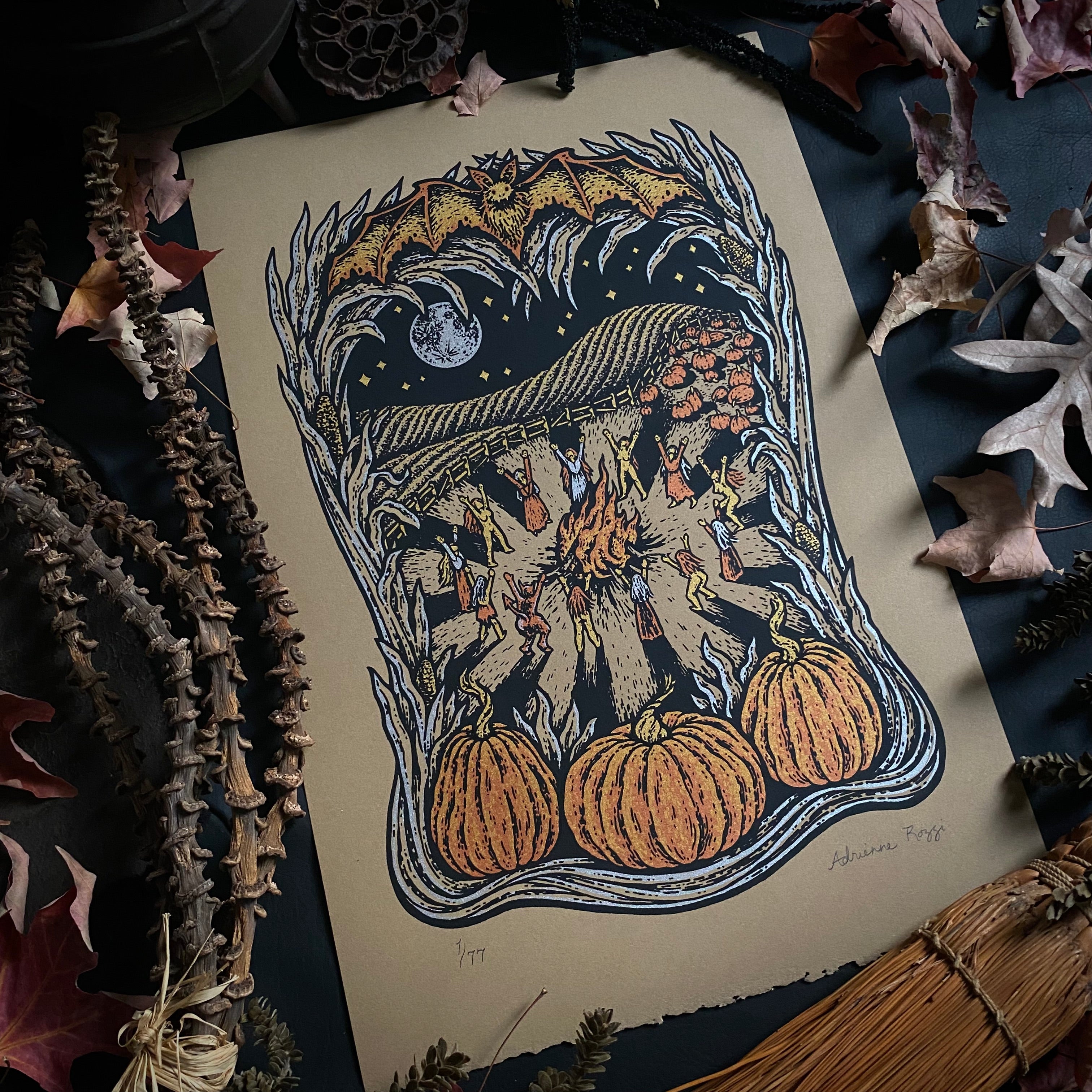 Harvest Dance screen print, limited edition