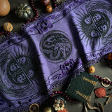 Serpent Hour altar cloth runner in Violet, one-of-a-kind