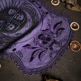 Serpent Hour altar cloth runner in Violet, one-of-a-kind