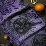 Serpent Hour altar cloth runner in Violet, one-of-a-kind