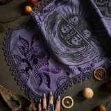 Serpent Hour altar cloth runner in Violet, one-of-a-kind