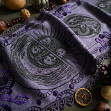 Serpent Hour altar cloth runner in Violet, one-of-a-kind