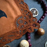 Tempus Fugit altar cloth in Rust, one-of-a-kind