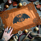 Tempus Fugit altar cloth in Rust, one-of-a-kind