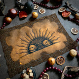 Harvest Sun altar cloth in Pumpkin Speckle, one-of-a-kind