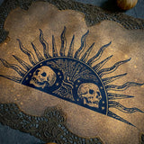 Harvest Sun altar cloth in Pumpkin Speckle, one-of-a-kind