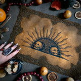 Harvest Sun altar cloth in Pumpkin Speckle, one-of-a-kind