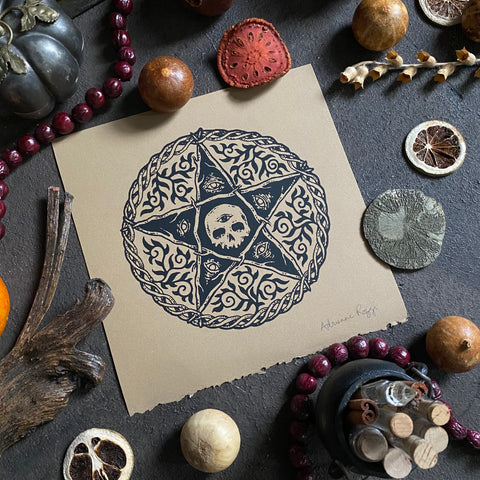 Woven Pentagram screen print