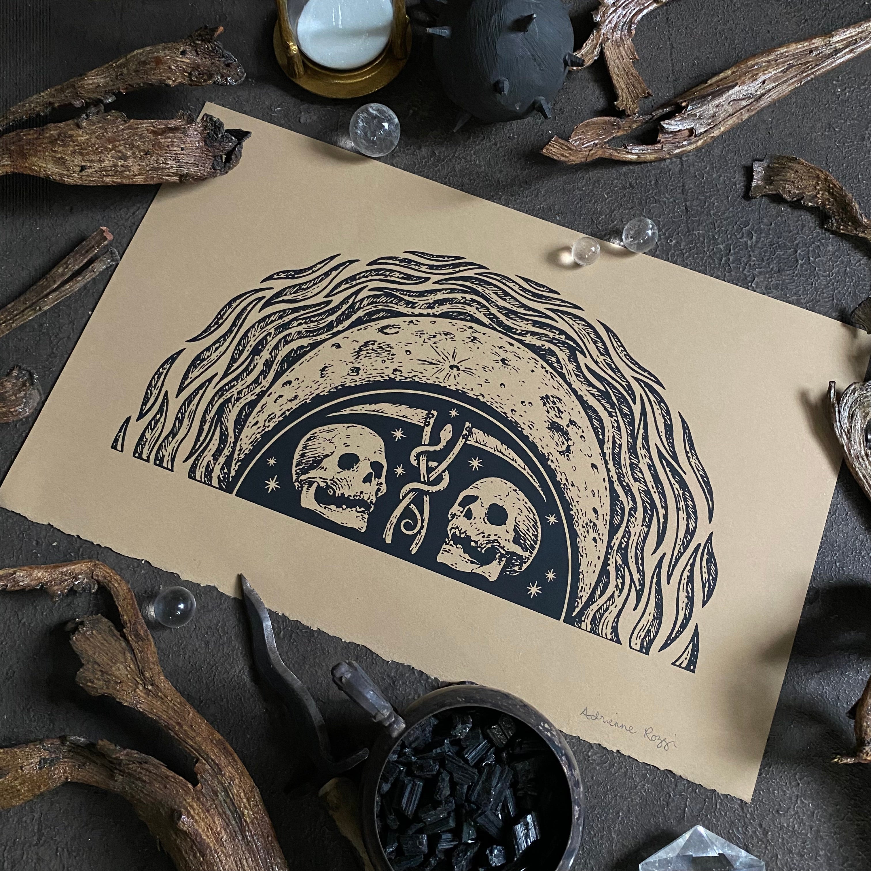 Harvest Moon screen print