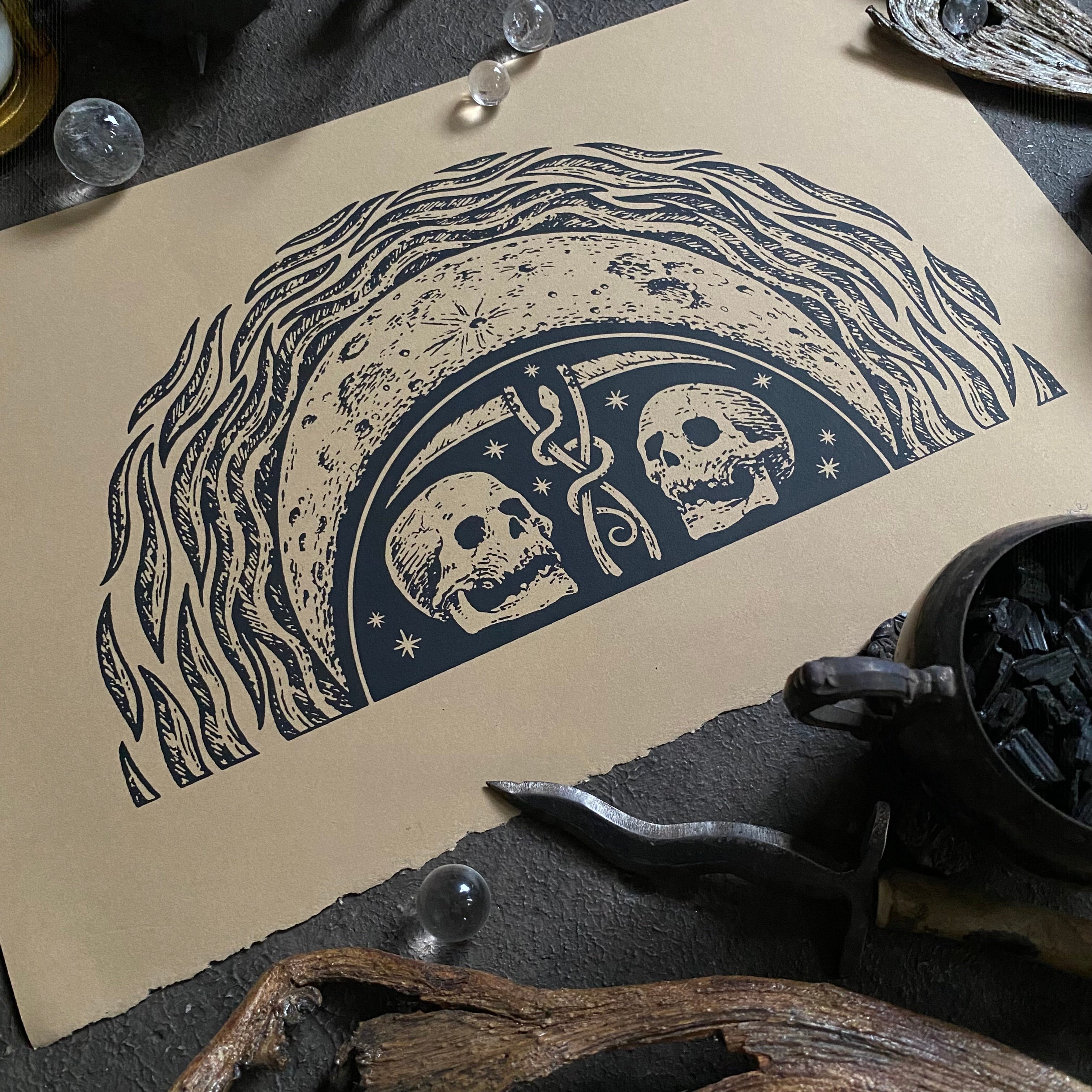 Harvest Moon screen print