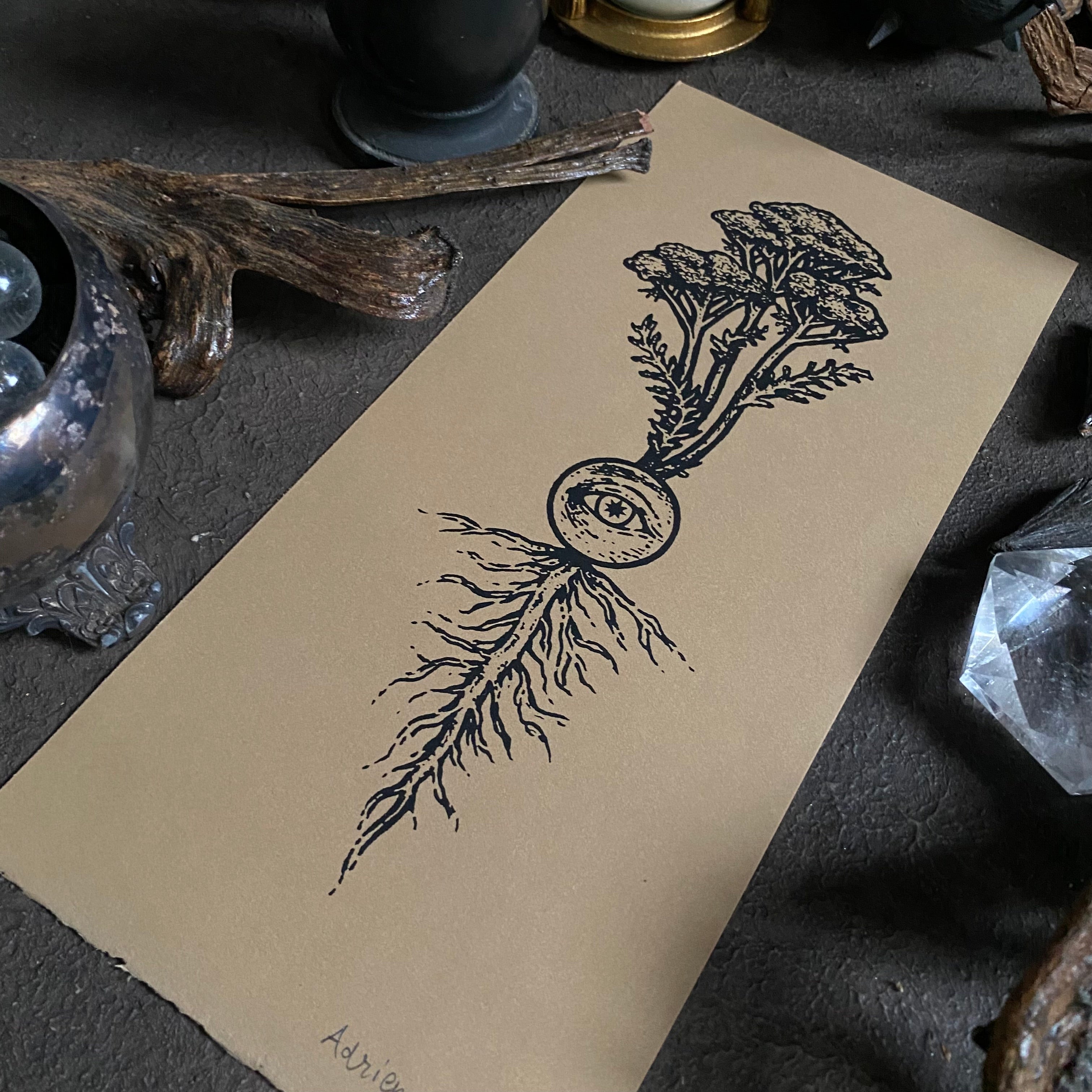 Yarrow's Eye screen print