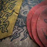 Persephone leather patch and altar cloth