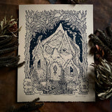The Crone's Cottage screen print