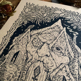 The Crone's Cottage screen print