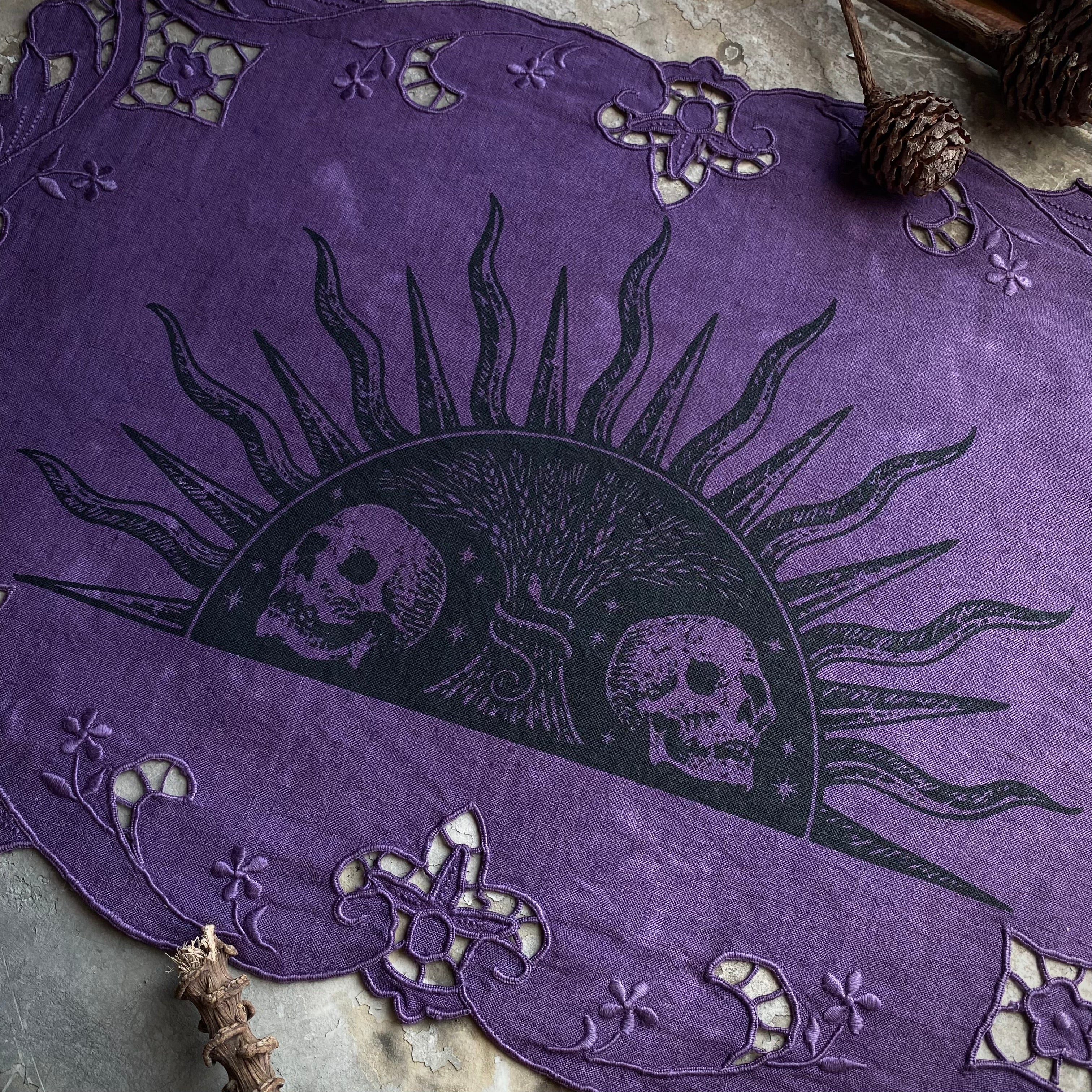 Harvest Sun altar cloth in Amethyst, limited edition