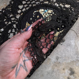 Moonflower small altar cloth in Moonlight on Black, limited edition