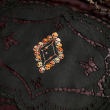 Death Diamond altar cloth in Fire Foil on Black, one-of-a-kind