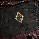 Death Diamond altar cloth in Fire Foil on Black, one-of-a-kind