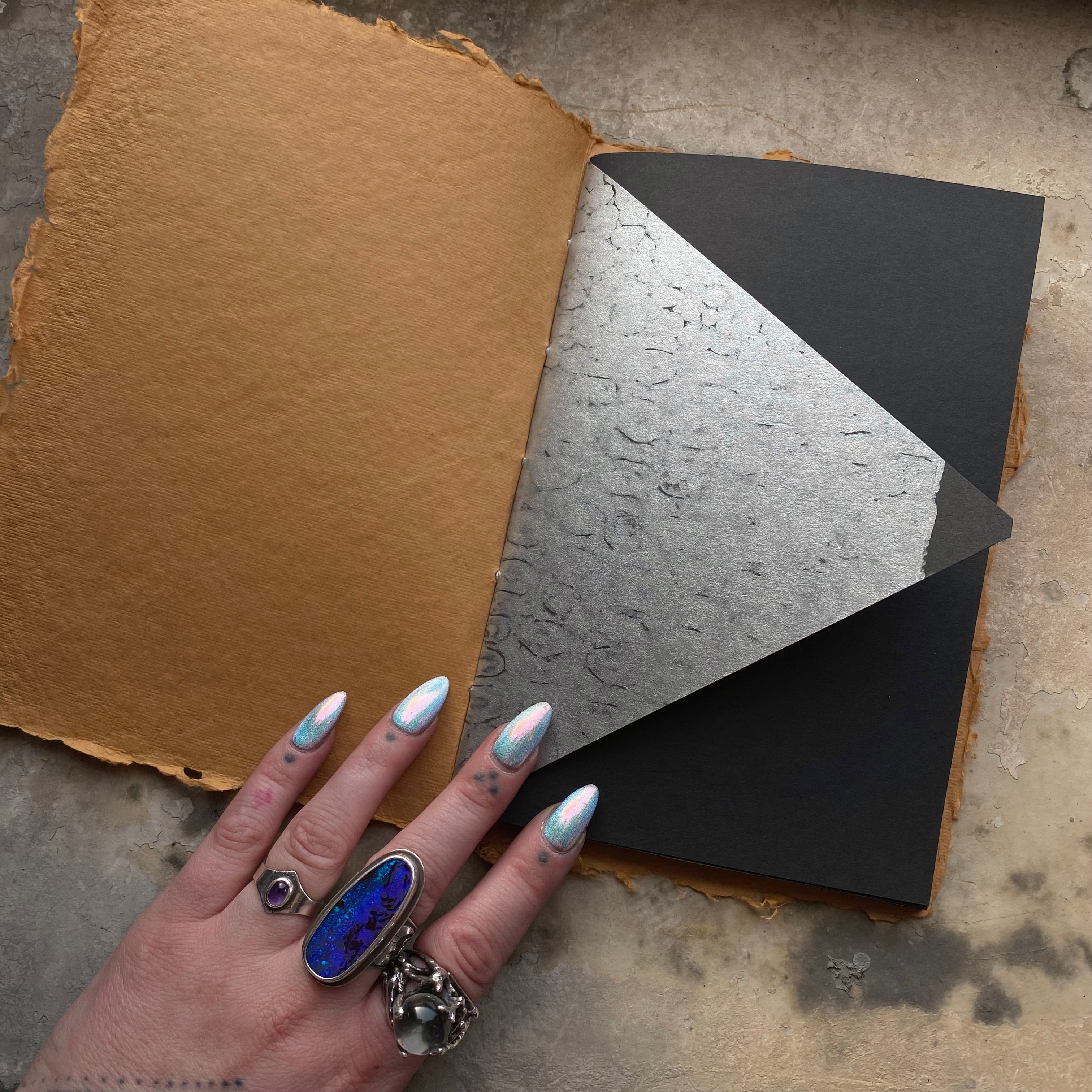 Handmade harvest journal in Goldenrod