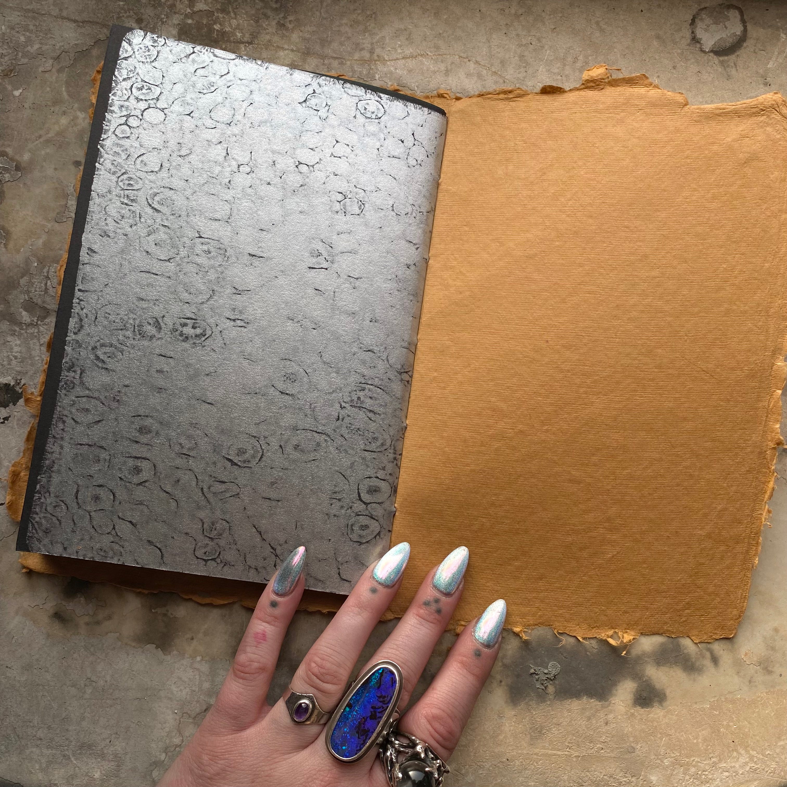 Handmade harvest journal in Goldenrod